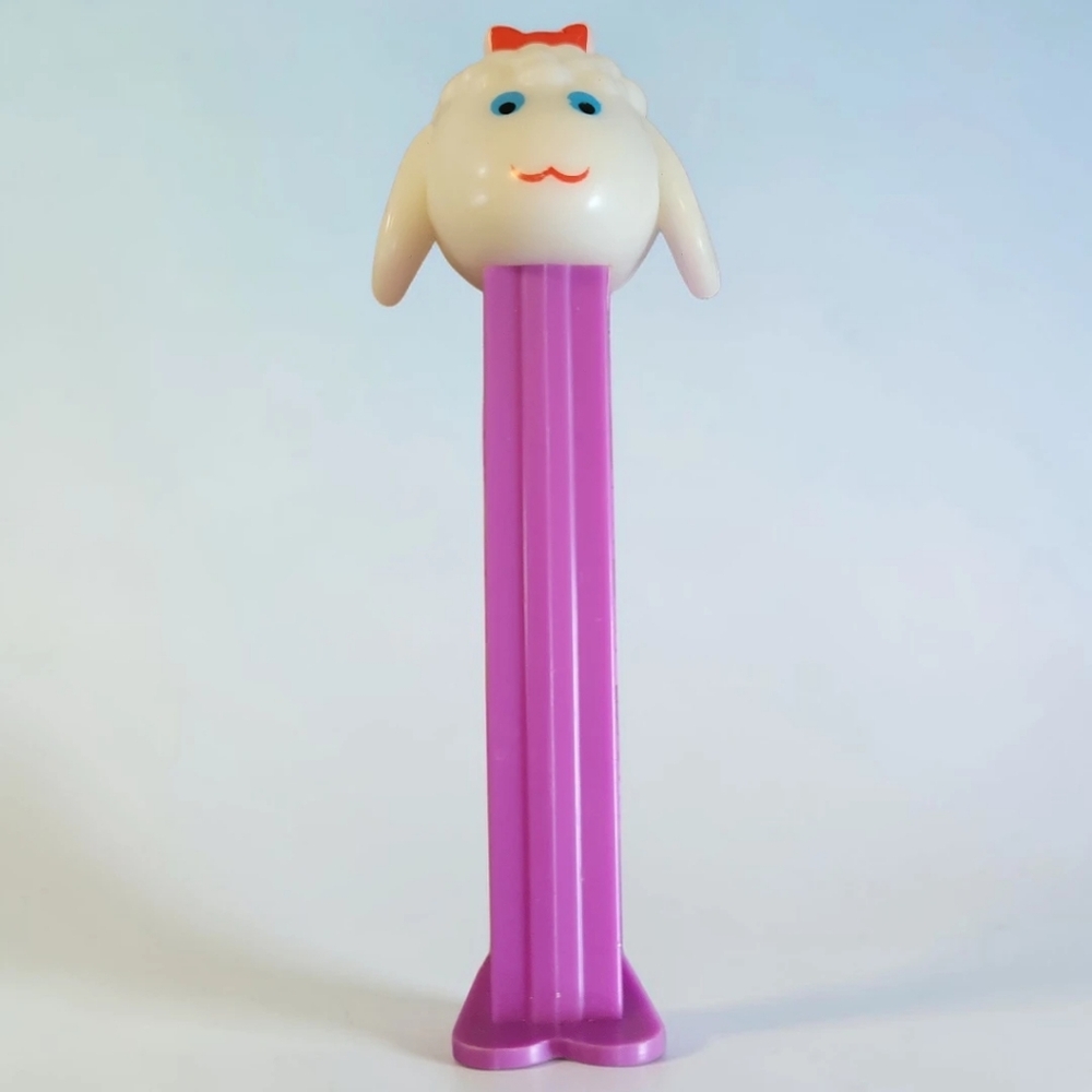 VTG 1979 Lamb Chop PEZ Candy Dispenser Footed 4.5" Purple Shari Lewis